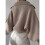 Women Long Sleeve Sweaters Oversized Stretch Fitted Pullover Sweater Ribbed Solid Color Knit Jumper Tops Khaki L 5