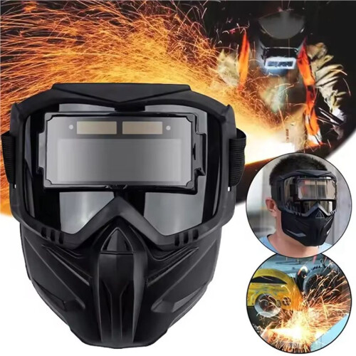 2X Auto Darkening Welding Glasses Work Face Protector Adjustable Band Impact  Mask Face Cover 2