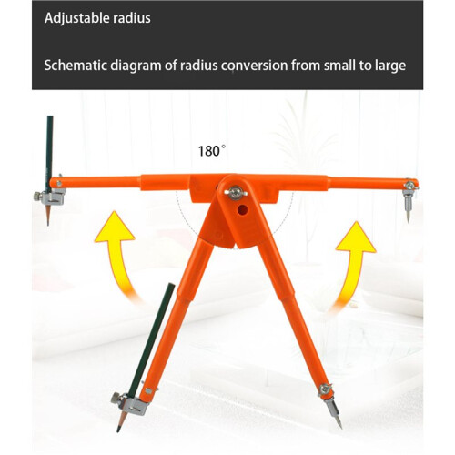 3X Carpenter Precision Pencil Compasses Large Diameter Adjustable Dividers Marking and Scribing Compass S 2