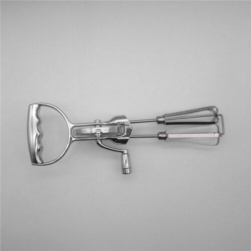 2X Hand Crank Egg Beaters,Handheld Double  Stainless Steel Rotary Hand Whip Whisk 1