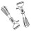2X Hand Crank Egg Beaters,Handheld Double  Stainless Steel Rotary Hand Whip Whisk 3