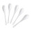 10PCS White Porcelain Egg Spoons Ceramic Spoons Coffee Spoon Dessert Spoon Mocha Dip Serving Spoon 2