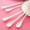 10PCS White Porcelain Egg Spoons Ceramic Spoons Coffee Spoon Dessert Spoon Mocha Dip Serving Spoon 6