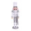 2pcs 30CM Christmas Decorations Nutcracker Puppet  Wooden Handicraft Christmas Desktop Decorations Silver 2