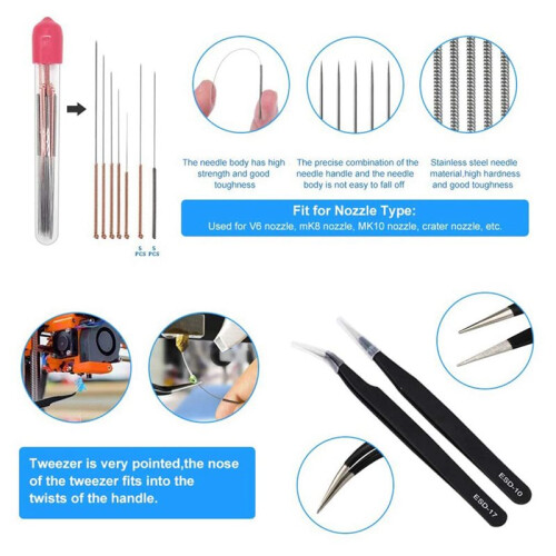 70 Pcs 3D Printer Tool Kit Debur Tool Cleaning and Removal Tool for 3D Printing Model Removing, Cleaning, Finishing 2