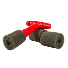 2X Car Wash Embedded Tire Screw Brush Lug Nut Wheel Cleaning Tools with 6 Extra Sponges