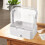 White Makeup Organizer with Drawer, SpaceSaving Cosmetic Storage Box for Bathroom Vanity Countertop 2