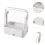 White Makeup Organizer with Drawer, SpaceSaving Cosmetic Storage Box for Bathroom Vanity Countertop 3