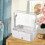 White Makeup Organizer with Drawer, SpaceSaving Cosmetic Storage Box for Bathroom Vanity Countertop 4