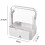 White Makeup Organizer with Drawer, SpaceSaving Cosmetic Storage Box for Bathroom Vanity Countertop 5
