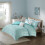 Blue 5 Piece Comforter Set Soft Microfiber Bedding Set Complete Durable Easy Care for Bedroom 2