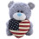 BESTSKY Qbeba Bear Plush Pillow with Heart 1 Piece 1