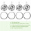 Fermentation Lids for Wide Mouth Mason Jars, 8 Stainless Steel Lids with Date Tracking,  Fermentation Kit 5