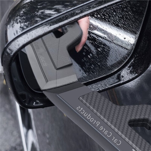 Car Wash Scraper - Carbon Fiber Pattern, Silicone, Paint-Safe, Multi-Functional Water Blade Cleaning Tool 1