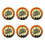 18 cm stora papperstallrikar med Halloweenpumpor (6 st) 1