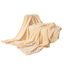 Fleece Sofa Blanket Beige 100x150cm Polyester