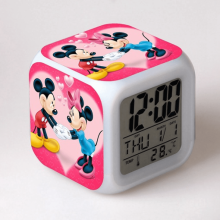 LED-vekkerklokke med Mikke Mus-design – 7,6 cm
