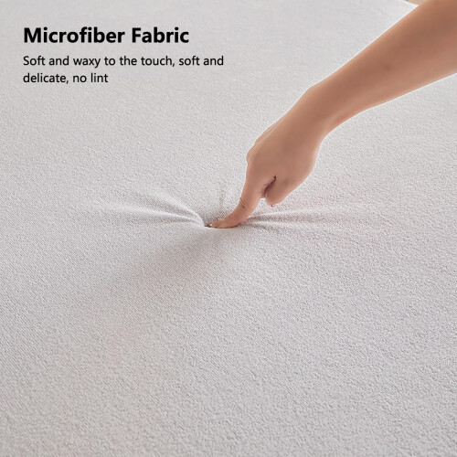 Full Size Quilted Mattress Protector, Soft Elastic Fitted Cover Fits 11.8' Deep, Machine Washable 1