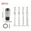 Rotary Hammer Adapter with Impact Drill Bits Set, Electric Hammer to Drill Converter - Adapter + 4PCS Drills 7