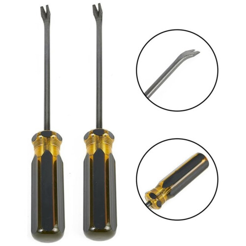 2PCS Upholstery Puller Tool with V Shaped  for Effortless Tack and Staple Lifting 2
