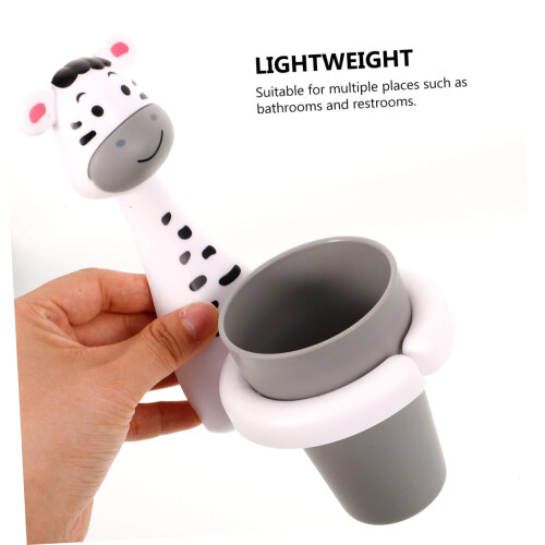 Wall Mounted Toothbrush Holder with Cup Cover, Marble Bathroom Organizer for Multi Brush Storage 1