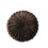 MarinaVida round velvet throw pillow, solid pumpkin color, 1