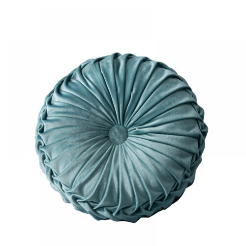 Round Velvet Throw Pillow Solid Color 16 Inch