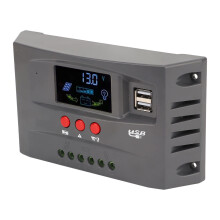 20A MPPT Solar Charge Controller 12V 24V with LCD Display, Automatic Voltage Adaptation and Short Circuit Protection for Boat RV Yacht