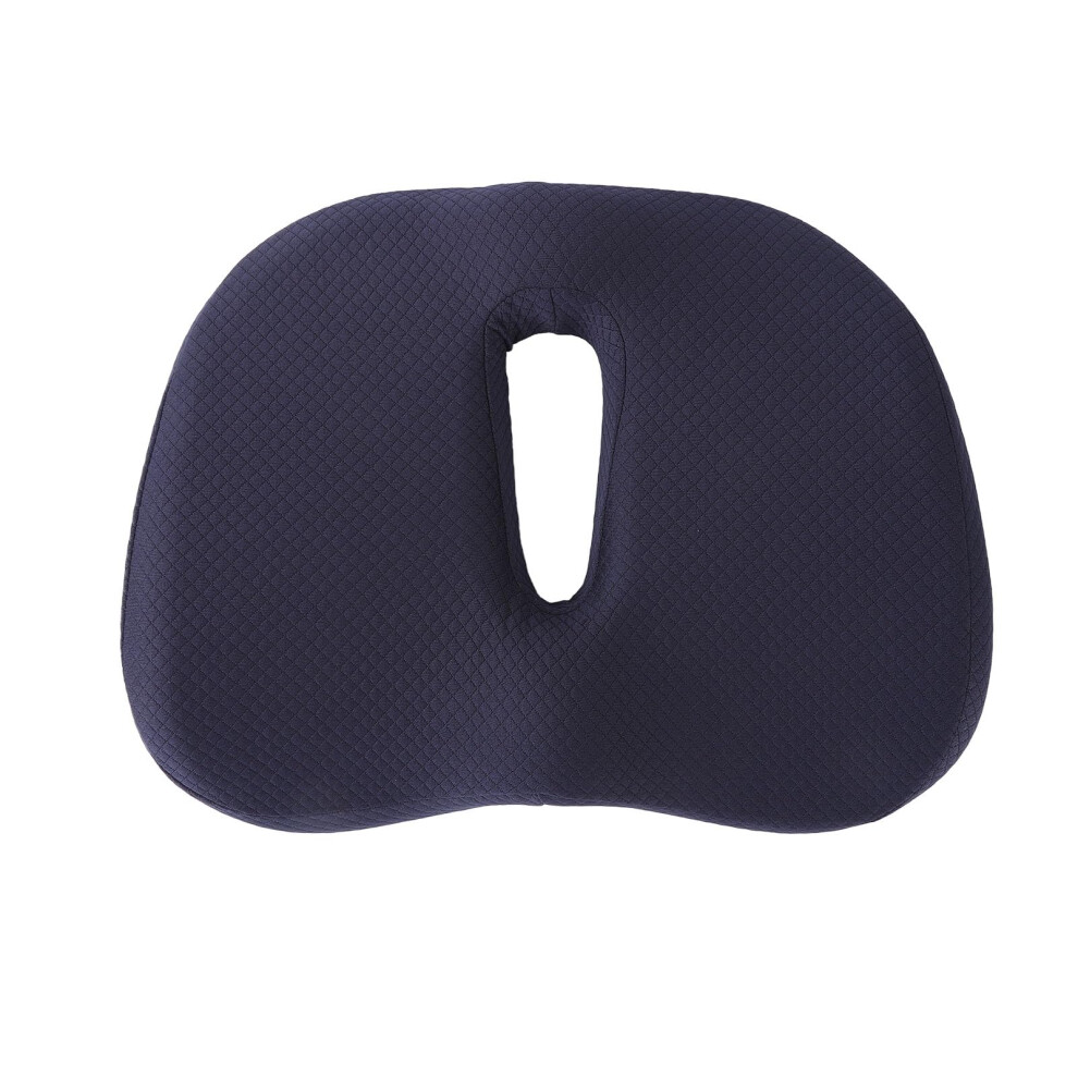 Blue Donut Seat Cushion For Tailbone Pain Relief, Orthopedic Memory Foam Pillow With Breathable Ergonomic Design, Navy