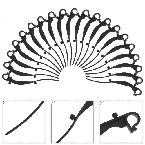 50pcs Gutter Mesh Clips: Plastic Mesh Gutter Guard Clips - Black Windproof Fixing Hooks Fasteners For Roof Drainage Maintenance Leaf Gu 1