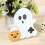 Halloween ghost tabletop ornament wooden white 2