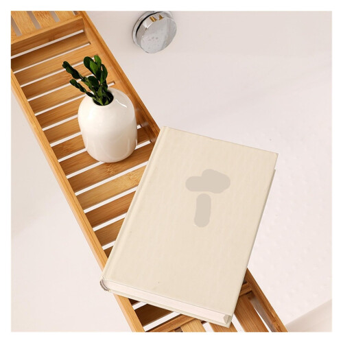 Adjustable Bamboo Bathtub Tray with Removable Caddy, WaterResistant Luxury Bath Caddy for Tub 2