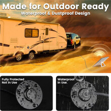 Aluminum Wall Pass Through Kit for Starlink , RV Waterproof Cable Pass Through, 5.5 X 2.1 Female Power Socket