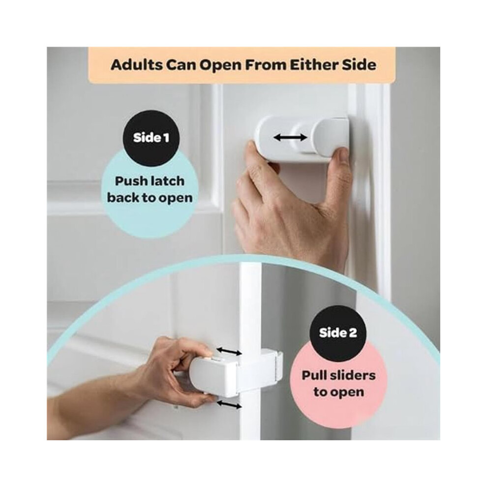 Childproof Safety Lock for Interior Door,Snap  Door Lock Child Proof Door Lock,for Toddlers,Cats & Dogs for Parents A