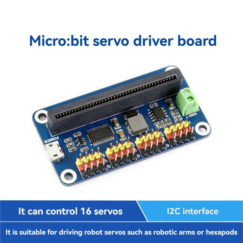 Servo Driver for Micro:Bit 16-Channel Servo Driver Controller Expansion Board I2C Interface for Robot Accessories 1