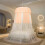 Light Pink Princess Canopy Mosquito Net for Bed, Extra Large Ceiling Mount Decorative Net 3