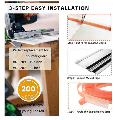 495209 for  Splinter Guard Replacement Strip FS-SP 5000 Ideal for  Track Saw Guide Rail 2