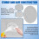 5Pack 6.5" RV Ceiling Vent Covers for Inside , RV AC Vent Cover Replacement, Fits 4-5/8" Ducts, Rotatable Slats 2