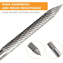 2PCS Tire Reamer Drill Bit, 3mm 6mm Tire Repair Carbide Burr Drill Bit Tyre Patch Plug Cutters,Reamer Repair Tools