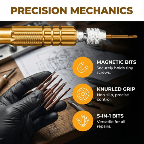 11 Pcs Watch Case Opener Tool: Watch Battery Replacement Tool Kit for Back Removal and Maintainance Pressing Tool A 1