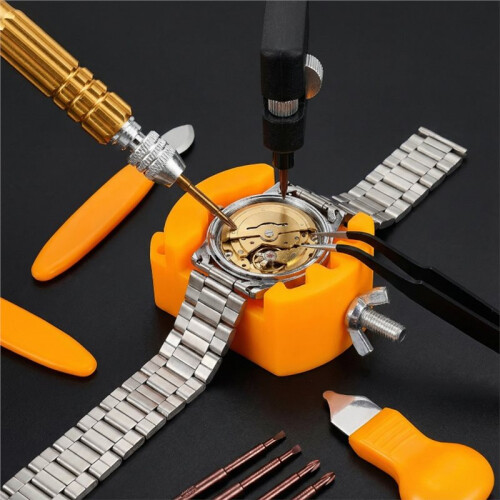 11 Pcs Watch Case Opener Tool: Watch Battery Replacement Tool Kit for Back Removal and Maintainance Pressing Tool A 2