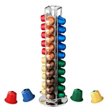 Organizzatore Girevole per Capsule di Caffè, Espositore per Capsule di Caffè, Capacità Massima 40 Capsule, Organizer Girevole A 360 Gradi.