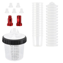 New 600ml Disposable Paint Cup with Connector Sprayer Cup Paint Mixing Cup Type H/O Quick Cup Spraying 16X1.5MM Internal