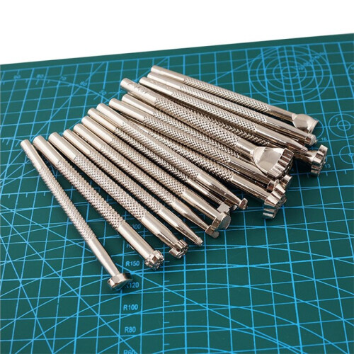 20pcs Leather  Stamp Kit: 20 Pcs Saddle Making Tools for Leathercraft Carving DIY Handmade Art 2