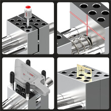 T0010S 2-in-1 Draagbare Tafelbankschroef Compacte Verstelbare Klem voor Modelbouw, Hobby, Doe-Het-Zelf, Precisiegereedschap en Accessoires