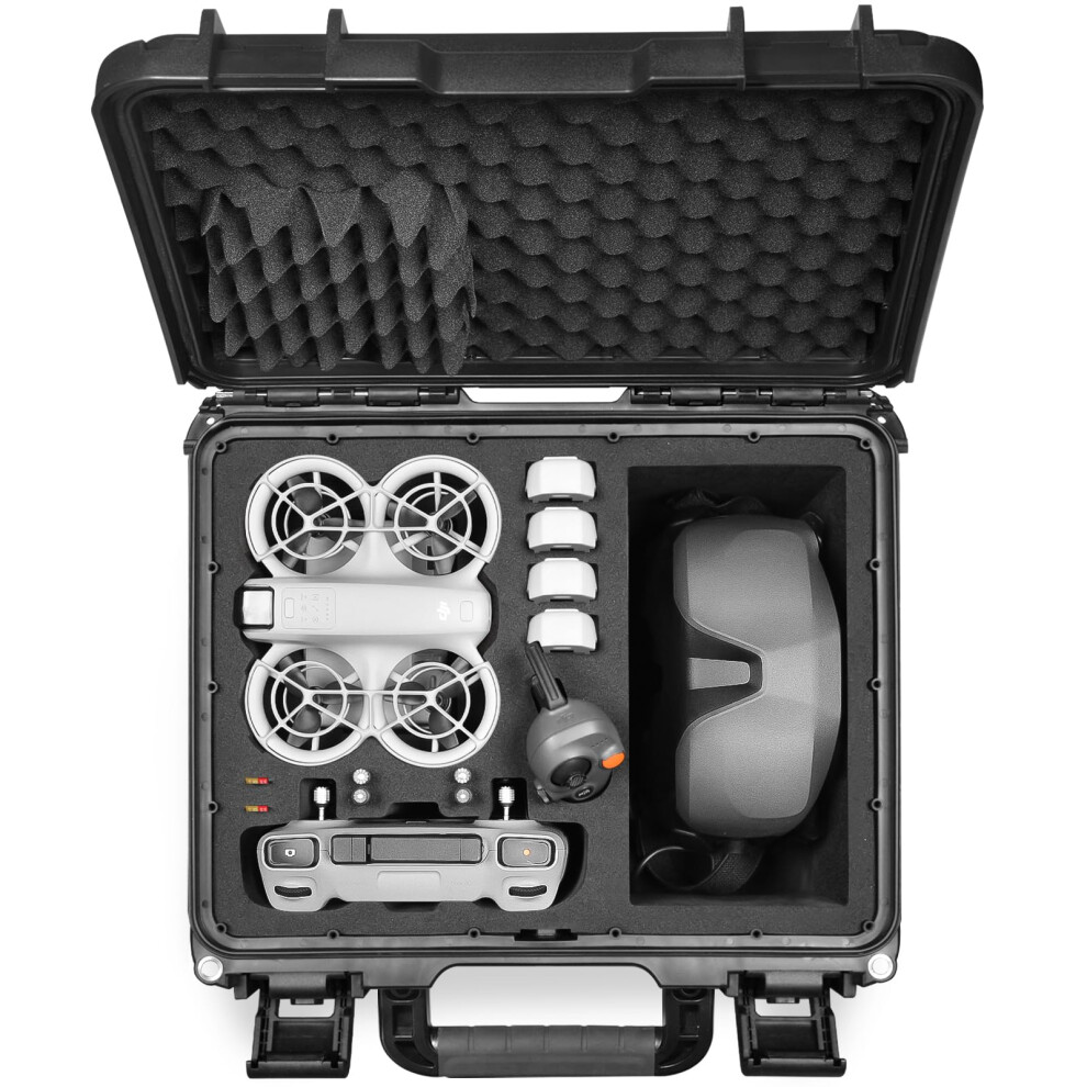 Waterproof Drone Carrying Case For Dji Neo, Motion Fly More Combo, Goggles And Accessories, Hard Shell Dustproof Protection 9330225812975