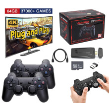 Retro Game Console with 41000+ Games, Wireless Dual Controllers, 1080P HDMI Plug and Play Stick 64GB