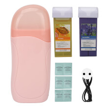 Aquecedor de cera com rolo para depilação corporal, máquina elétrica para derreter cera com potência de 40W e função de derretimento rápido,