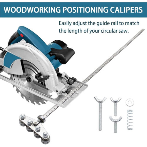 Professional Circular Saw Guide Rail for PrecisionCutting - Adjustable Stainless Steel Caliper for Circular Saws 2