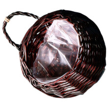 Hanging Rattan Planter with Leakproof Liner, Woven Wall Basket for Indoor Plants and Home Decor